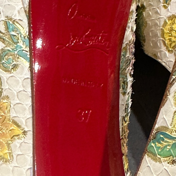Christian Louboutin Lady Peep in python size 37 - Picture 6 of 7